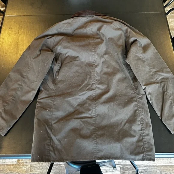 RAINFOREST Dark Brownish Green Military Jacket with Corduroy Collar - Picture 3 of 5